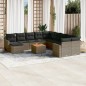 vidaXL 12-tlg. Garten-Sofagarnitur mit Kissen Grau Poly Rattan vidaXL 12-tlg. Garten-Sofagarnitur mit Kissen Grau Poly Rattan