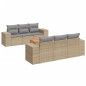 vidaXL 7-tlg. Garten-Sofagarnitur mit Kissen Beige Poly Rattan vidaXL 7-tlg. Garten-Sofagarnitur mit Kissen Beige Poly Rattan