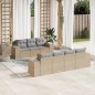 vidaXL 8-tlg. Garten-Sofagarnitur mit Kissen Beige Poly Rattan vidaXL 8-tlg. Garten-Sofagarnitur mit Kissen Beige Poly Rattan