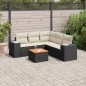 vidaXL 6-tlg. Garten-Sofagarnitur mit Kissen Schwarz Poly Rattan vidaXL 6-tlg. Garten-Sofagarnitur mit Kissen Schwarz Poly Rattan