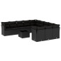 vidaXL 12-tlg. Garten-Sofagarnitur mit Kissen Schwarz Poly Rattan vidaXL 12-tlg. Garten-Sofagarnitur mit Kissen Schwarz Poly Rattan