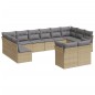 vidaXL 12-tlg. Garten-Sofagarnitur mit Kissen Beige Poly Rattan vidaXL 12-tlg. Garten-Sofagarnitur mit Kissen Beige Poly Rattan