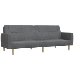 vidaXL Schlafsofa 2-Sitzer Hellgrau Stoff