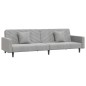 vidaXL Schlafsofa 2-Sitzer mit 2 Kissen Hellgrau Samt vidaXL Schlafsofa 2-Sitzer mit 2 Kissen Hellgrau Samt