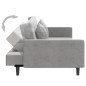 vidaXL Schlafsofa 2-Sitzer mit 2 Kissen Hellgrau Samt vidaXL Schlafsofa 2-Sitzer mit 2 Kissen Hellgrau Samt