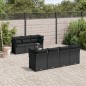 vidaXL 8-tlg. Garten-Sofagarnitur mit Kissen Schwarz Poly Rattan vidaXL 8-tlg. Garten-Sofagarnitur mit Kissen Schwarz Poly Rattan