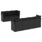 vidaXL 8-tlg. Garten-Sofagarnitur mit Kissen Schwarz Poly Rattan vidaXL 8-tlg. Garten-Sofagarnitur mit Kissen Schwarz Poly Rattan