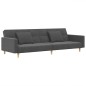 vidaXL Schlafsofa 2-Sitzer mit 2 Kissen Hellgrau Stoff vidaXL Schlafsofa 2-Sitzer mit 2 Kissen Hellgrau Stoff