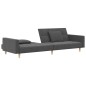 vidaXL Schlafsofa 2-Sitzer mit 2 Kissen Hellgrau Stoff vidaXL Schlafsofa 2-Sitzer mit 2 Kissen Hellgrau Stoff
