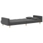 vidaXL Schlafsofa 2-Sitzer mit 2 Kissen Hellgrau Stoff vidaXL Schlafsofa 2-Sitzer mit 2 Kissen Hellgrau Stoff