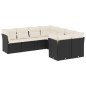 vidaXL 8-tlg. Garten-Sofagarnitur mit Kissen Schwarz Poly Rattan vidaXL 8-tlg. Garten-Sofagarnitur mit Kissen Schwarz Poly Rattan