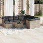 vidaXL 11-tlg. Garten-Sofagarnitur mit Kissen Grau Poly Rattan vidaXL 11-tlg. Garten-Sofagarnitur mit Kissen Grau Poly Rattan
