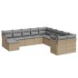vidaXL 11-tlg. Garten-Sofagarnitur mit Kissen Beige Poly Rattan vidaXL 11-tlg. Garten-Sofagarnitur mit Kissen Beige Poly Rattan