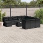 vidaXL 13-tlg. Garten-Sofagarnitur mit Kissen Schwarz Poly Rattan vidaXL 13-tlg. Garten-Sofagarnitur mit Kissen Schwarz Poly Rattan