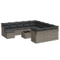 vidaXL 13-tlg. Garten-Sofagarnitur mit Kissen Grau Poly Rattan vidaXL 13-tlg. Garten-Sofagarnitur mit Kissen Grau Poly Rattan