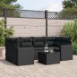 vidaXL 7-tlg. Garten-Sofagarnitur mit Kissen Schwarz Poly Rattan vidaXL 7-tlg. Garten-Sofagarnitur mit Kissen Schwarz Poly Rattan