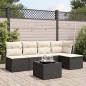 vidaXL 6-tlg. Garten-Sofagarnitur mit Kissen Schwarz Poly Rattan vidaXL 6-tlg. Garten-Sofagarnitur mit Kissen Schwarz Poly Rattan