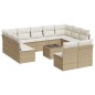 vidaXL 12-tlg. Garten-Sofagarnitur mit Kissen Beige Poly Rattan vidaXL 12-tlg. Garten-Sofagarnitur mit Kissen Beige Poly Rattan