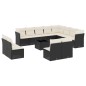 vidaXL 13-tlg. Garten-Sofagarnitur mit Kissen Schwarz Poly Rattan vidaXL 13-tlg. Garten-Sofagarnitur mit Kissen Schwarz Poly Rattan