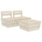 3-tlg. Garten-Paletten-Lounge-Set Imprägniertes Fichtenholz 3-tlg. Garten-Paletten-Lounge-Set Imprägniertes Fichtenholz