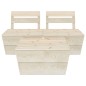 3-tlg. Garten-Paletten-Lounge-Set Imprägniertes Fichtenholz 3-tlg. Garten-Paletten-Lounge-Set Imprägniertes Fichtenholz