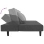vidaXL Schlafsofa 2-Sitzer mit 2 Kissen Dunkelgrau Samt vidaXL Schlafsofa 2-Sitzer mit 2 Kissen Dunkelgrau Samt