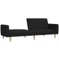 vidaXL Schlafsofa 2-Sitzer Schwarz Stoff vidaXL Schlafsofa 2-Sitzer Schwarz Stoff