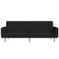 vidaXL Schlafsofa 2-Sitzer Schwarz Stoff vidaXL Schlafsofa 2-Sitzer Schwarz Stoff