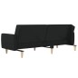 vidaXL Schlafsofa 2-Sitzer Schwarz Stoff vidaXL Schlafsofa 2-Sitzer Schwarz Stoff