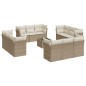 vidaXL 13-tlg. Garten-Sofagarnitur mit Kissen Beige Poly Rattan vidaXL 13-tlg. Garten-Sofagarnitur mit Kissen Beige Poly Rattan