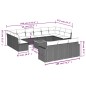 vidaXL 14-tlg. Garten-Sofagarnitur mit Kissen Grau Poly Rattan vidaXL 14-tlg. Garten-Sofagarnitur mit Kissen Grau Poly Rattan
