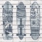 Urban Friends & Coffee Tapete Surfbretter Blau und Weiß Urban Friends & Coffee Tapete Surfbretter Blau und Weiß