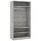 vidaXL Kleiderschrank Betongrau 100x50x200 cm Holzwerkstoff vidaXL Kleiderschrank Betongrau 100x50x200 cm Holzwerkstoff