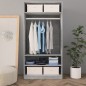 vidaXL Kleiderschrank Betongrau 100x50x200 cm Holzwerkstoff vidaXL Kleiderschrank Betongrau 100x50x200 cm Holzwerkstoff