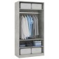 vidaXL Kleiderschrank Betongrau 100x50x200 cm Holzwerkstoff vidaXL Kleiderschrank Betongrau 100x50x200 cm Holzwerkstoff