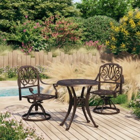 vidaXL 3-tlg. Bistro-Set Aluminiumguss Bronzen