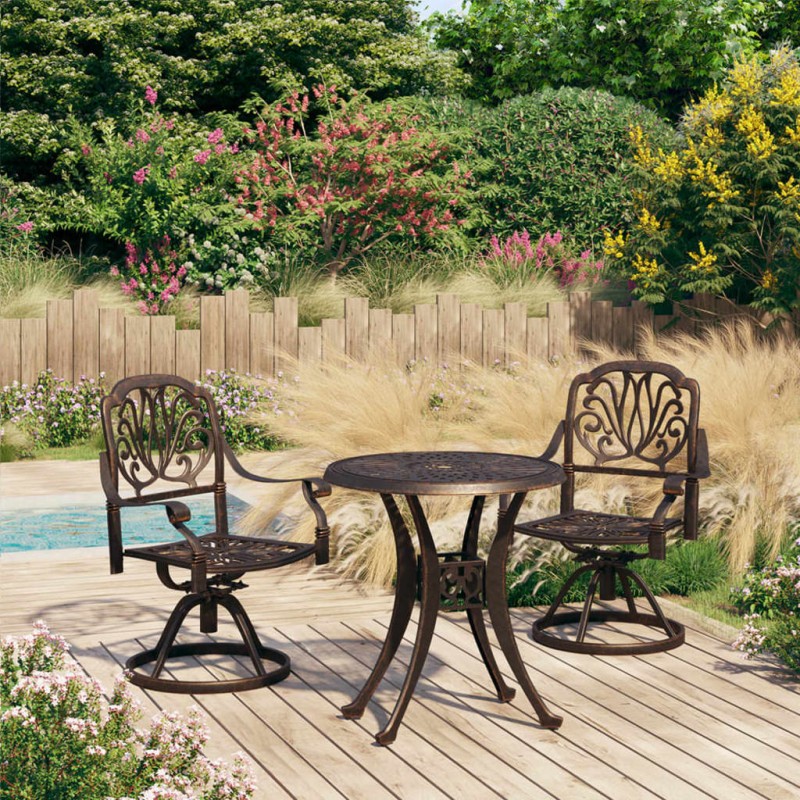 vidaXL 3-tlg. Bistro-Set Aluminiumguss Bronzen vidaXL 3-tlg. Bistro-Set Aluminiumguss Bronzen