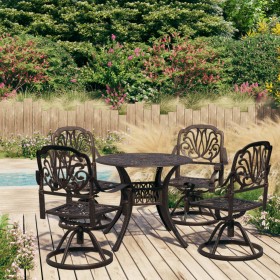 vidaXL 5-tlg. Bistro-Set Aluminiumguss Bronzen