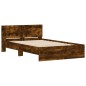 vidaXL Bettgestell mit Kopfteil Räuchereiche 135x190 cm vidaXL Bettgestell mit Kopfteil Räuchereiche 135x190 cm