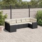 vidaXL 7-tlg. Garten-Sofagarnitur mit Kissen Schwarz Poly Rattan vidaXL 7-tlg. Garten-Sofagarnitur mit Kissen Schwarz Poly Rattan