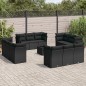 vidaXL 13-tlg. Garten-Sofagarnitur mit Kissen Schwarz Poly Rattan vidaXL 13-tlg. Garten-Sofagarnitur mit Kissen Schwarz Poly Rattan