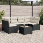 vidaXL 7-tlg. Garten-Sofagarnitur mit Kissen Schwarz Poly Rattan vidaXL 7-tlg. Garten-Sofagarnitur mit Kissen Schwarz Poly Rattan