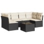 vidaXL 7-tlg. Garten-Sofagarnitur mit Kissen Schwarz Poly Rattan vidaXL 7-tlg. Garten-Sofagarnitur mit Kissen Schwarz Poly Rattan