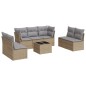 vidaXL 8-tlg. Garten-Sofagarnitur mit Kissen Beige Poly Rattan vidaXL 8-tlg. Garten-Sofagarnitur mit Kissen Beige Poly Rattan