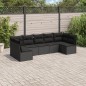 vidaXL 7-tlg. Garten-Sofagarnitur mit Kissen Schwarz Poly Rattan vidaXL 7-tlg. Garten-Sofagarnitur mit Kissen Schwarz Poly Rattan