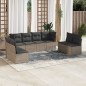 vidaXL 8-tlg. Garten-Sofagarnitur mit Kissen Grau Poly Rattan vidaXL 8-tlg. Garten-Sofagarnitur mit Kissen Grau Poly Rattan