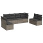 vidaXL 8-tlg. Garten-Sofagarnitur mit Kissen Grau Poly Rattan vidaXL 8-tlg. Garten-Sofagarnitur mit Kissen Grau Poly Rattan