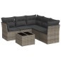 vidaXL 6-tlg. Garten-Sofagarnitur mit Kissen Grau Poly Rattan vidaXL 6-tlg. Garten-Sofagarnitur mit Kissen Grau Poly Rattan