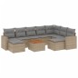 vidaXL 10-tlg. Garten-Sofagarnitur mit Kissen Beige Poly Rattan vidaXL 10-tlg. Garten-Sofagarnitur mit Kissen Beige Poly Rattan