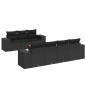 vidaXL 8-tlg. Garten-Sofagarnitur mit Kissen Schwarz Poly Rattan vidaXL 8-tlg. Garten-Sofagarnitur mit Kissen Schwarz Poly Rattan